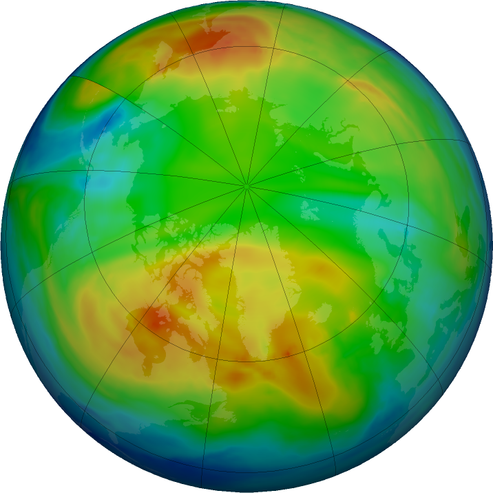 Arctic ozone map for 13 December 2016